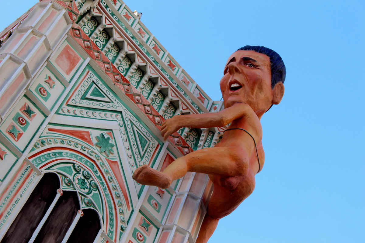 Matteo Renzi King Kong Float Viareggio Carnival Tuscany Italy