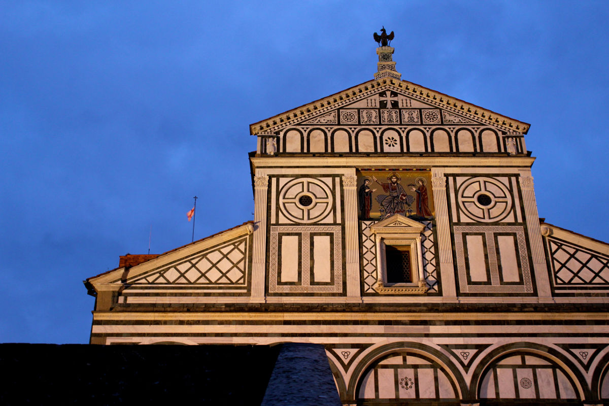 san miniato facade florence tuscany italy