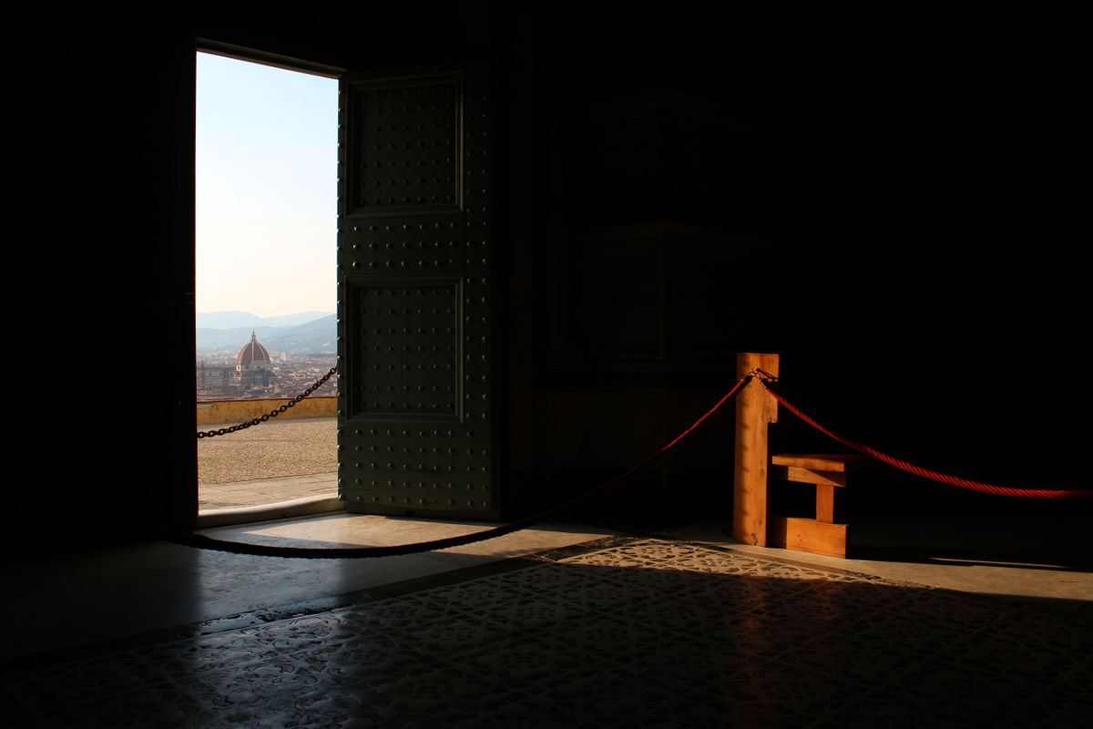 san miniato interior door florence tuscany italy