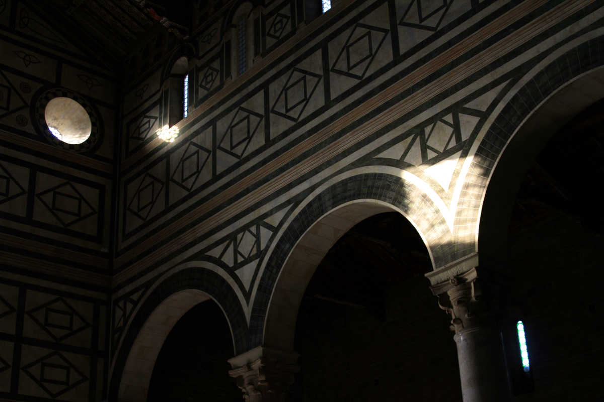 san miniato interior light florence tuscany italy