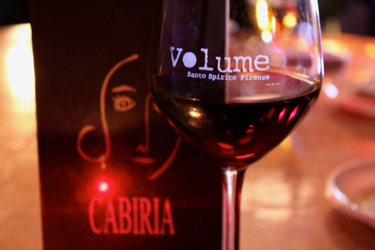 volume cabiria wine glass florence tuscany italy