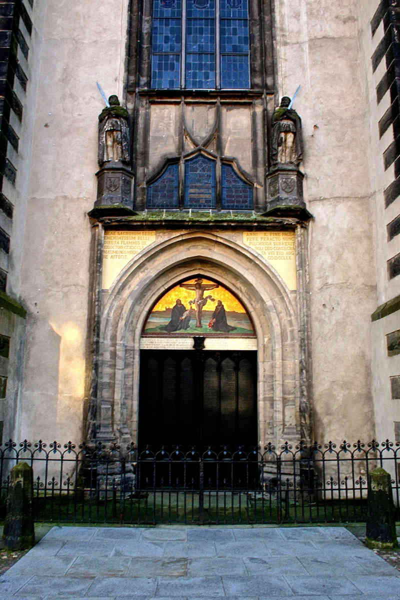 Door of Schlosskirche Wittenberg. History comes alive