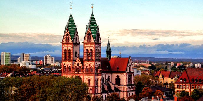 Biking Across Europe - Freiburg Cityscape - Authentic Traveling