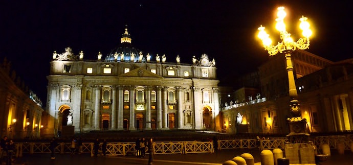 How to Save Money and Avoid Crowds in Rome - Piazza San Pietro at Night - Authentic Traveling